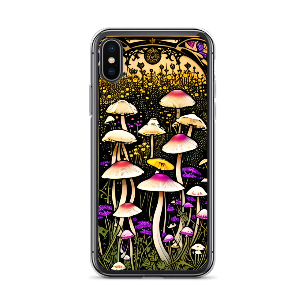 Nouveau Mushroom Meadow on Clear Case for iPhone®