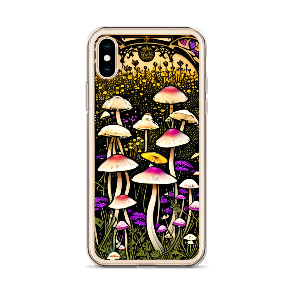 Nouveau Mushroom Meadow on Clear Case for iPhone®