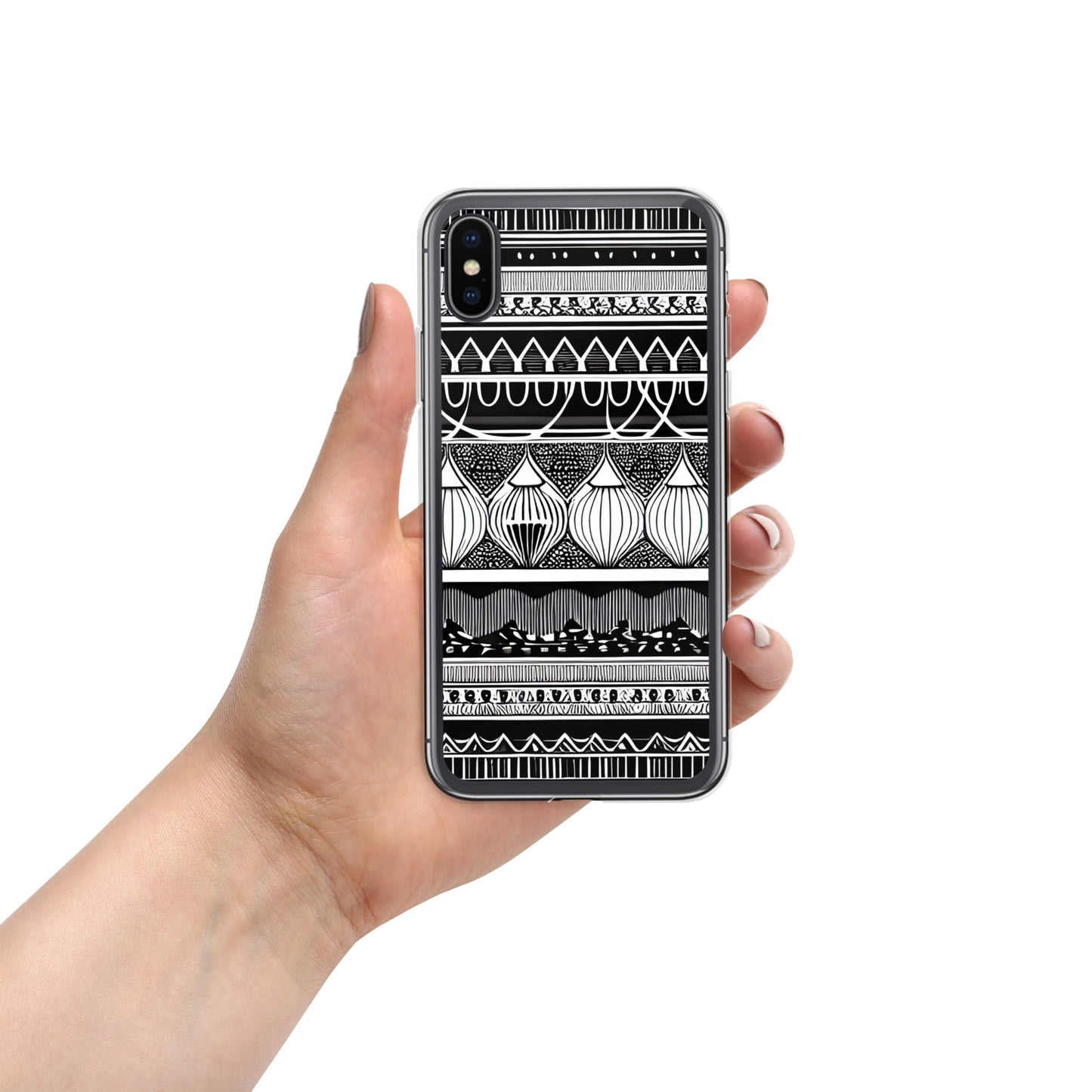 Monochrome Lanterns on Clear Case for iPhone®