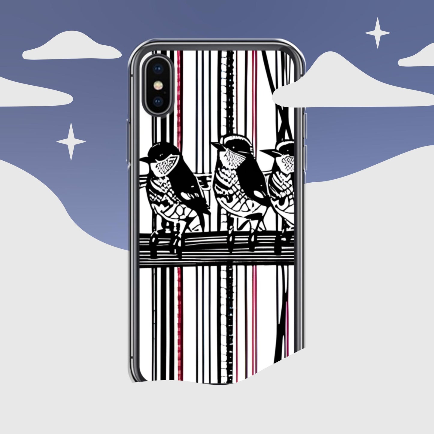 Trio on a Wire Clear Case for iPhone®