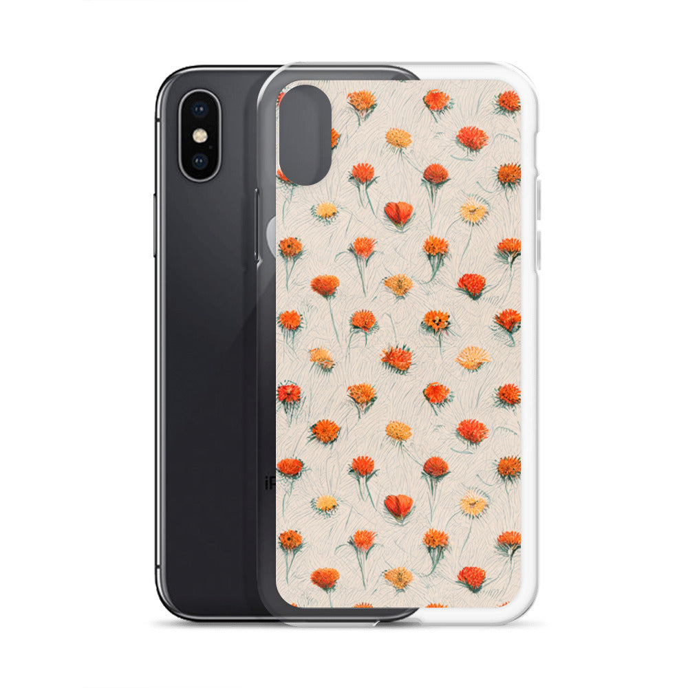 Fiery Meadow Sketch Clear Case for iPhone®