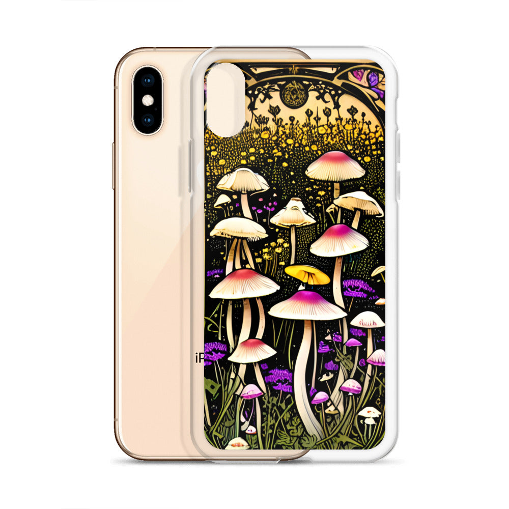 Nouveau Mushroom Meadow on Clear Case for iPhone®