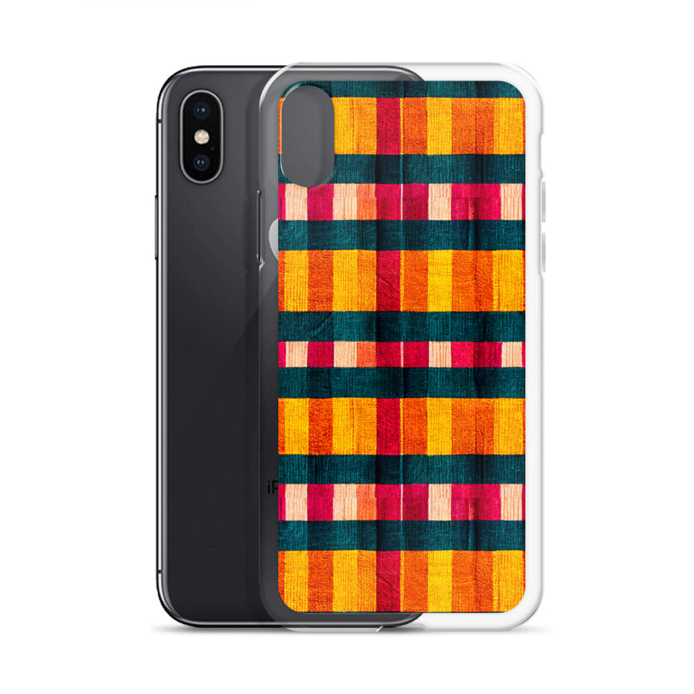 Tropical Fiesta Plaid Clear Case for iPhone®