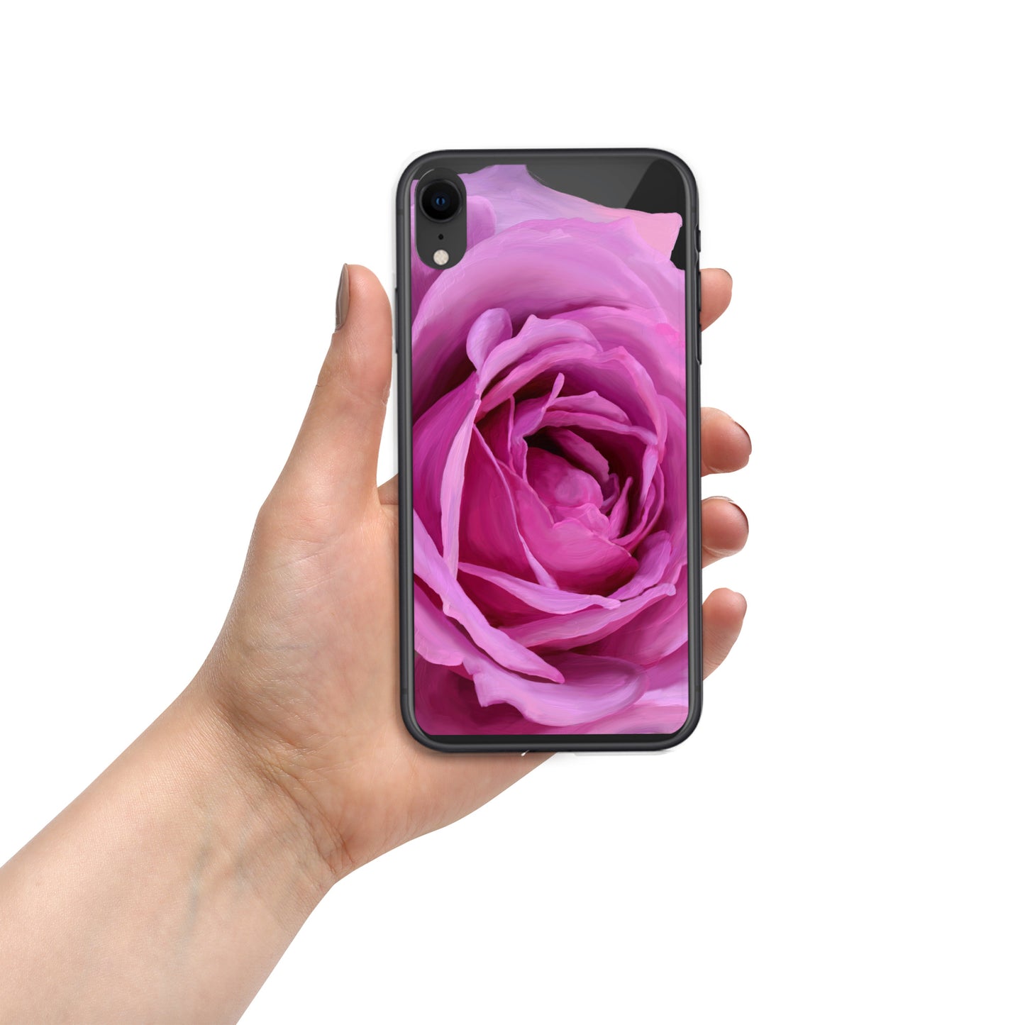 Leslie’s Pink Rose on Clear Case for iPhone®