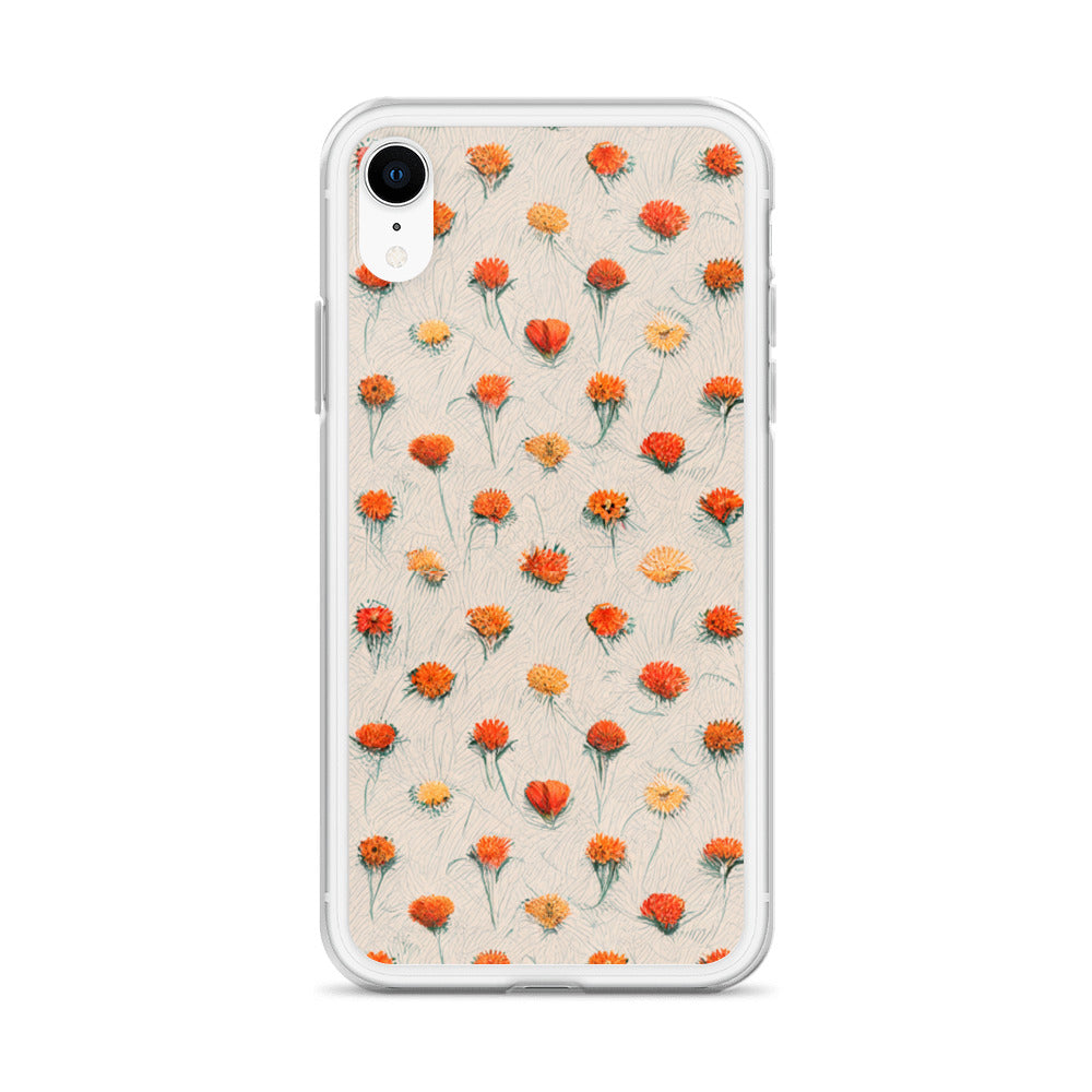 Fiery Meadow Sketch Clear Case for iPhone®