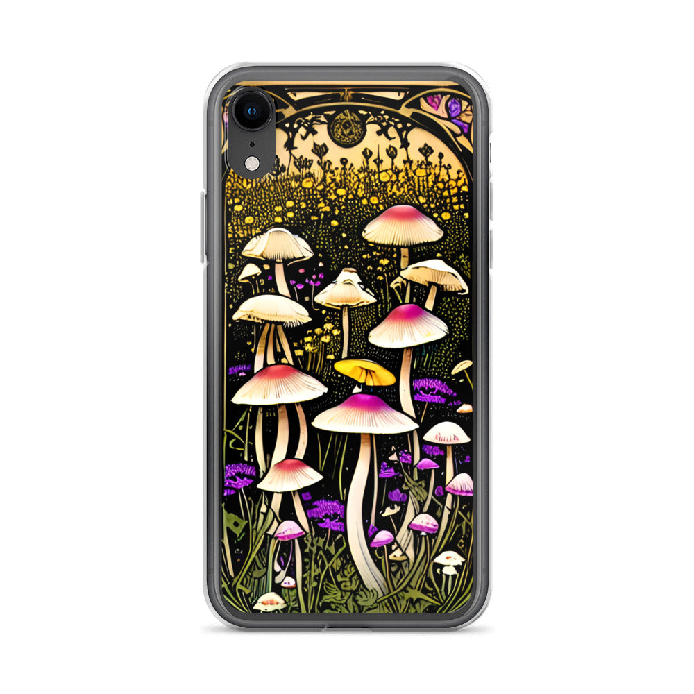 Nouveau Mushroom Meadow on Clear Case for iPhone®