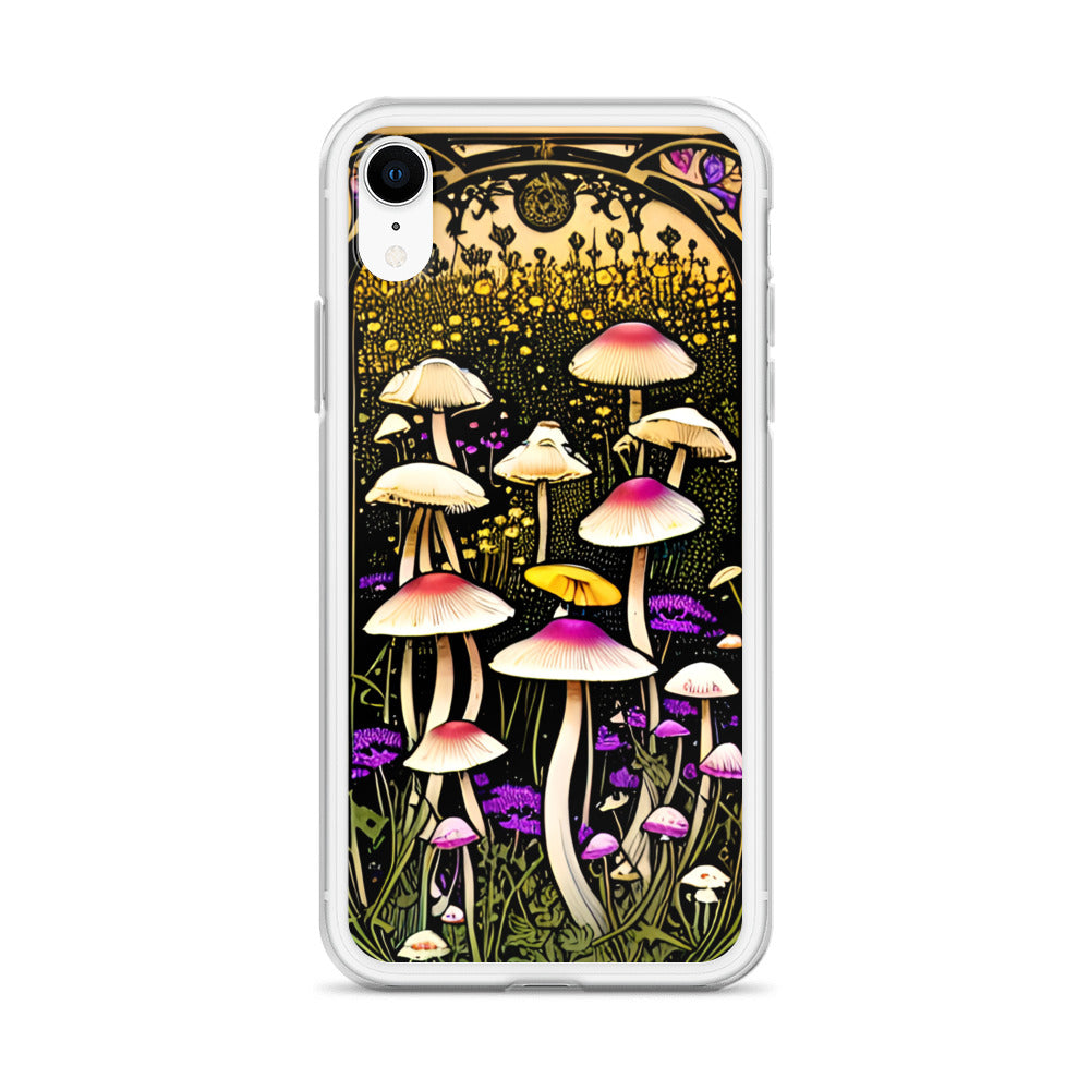 Nouveau Mushroom Meadow on Clear Case for iPhone®