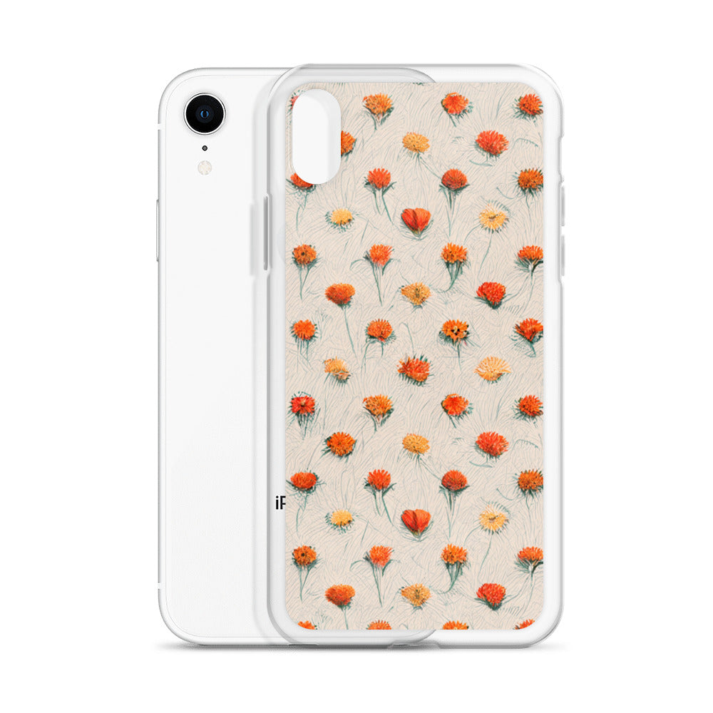 Fiery Meadow Sketch Clear Case for iPhone®