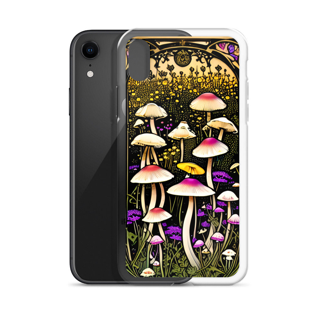 Nouveau Mushroom Meadow on Clear Case for iPhone®