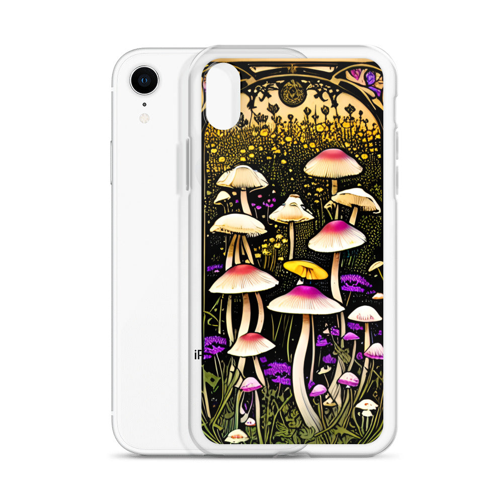 Nouveau Mushroom Meadow on Clear Case for iPhone®