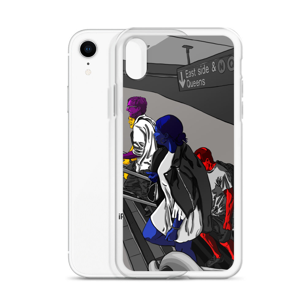 NYC Subway East Side and Queens Clear Case for iPhone®