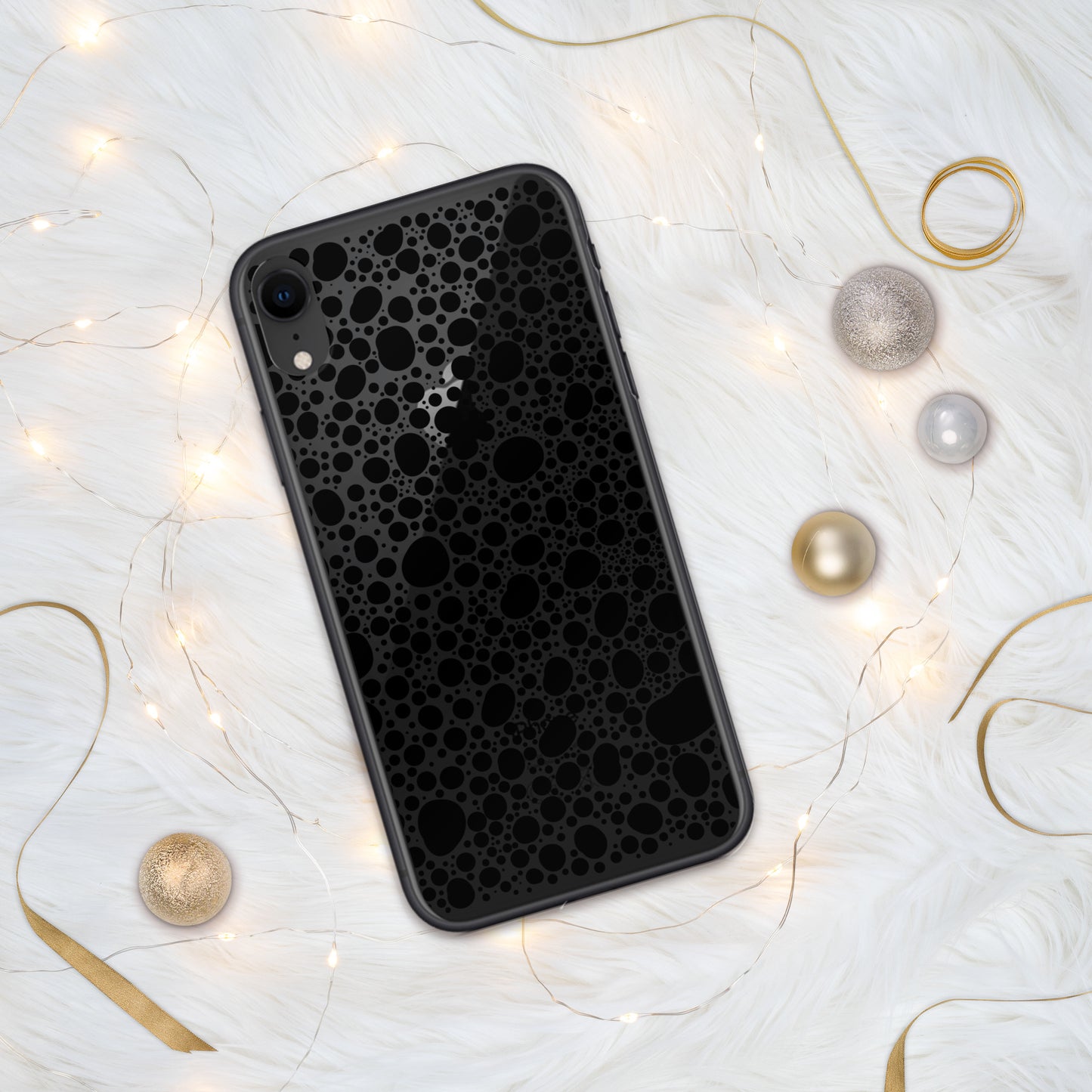 Noir Pointillism on Clear Case for iPhone®