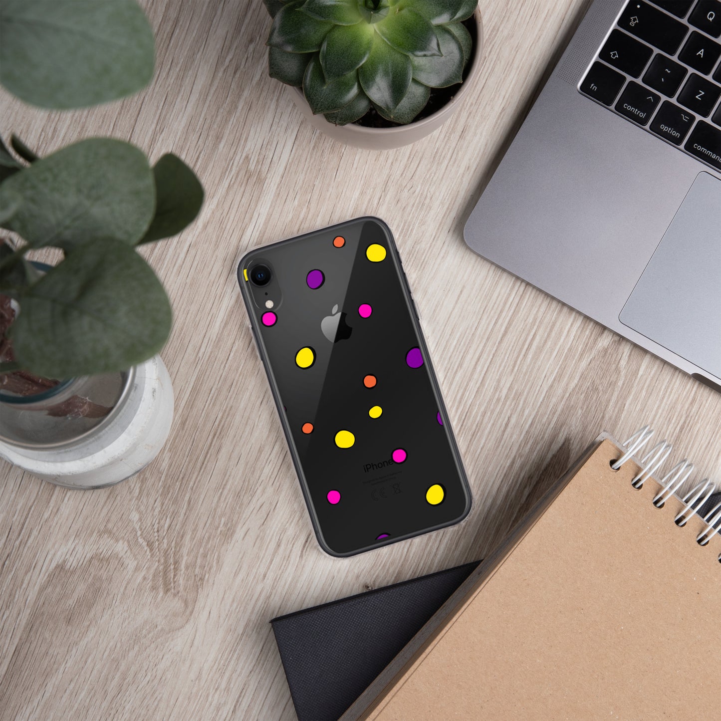 Polka Dots on Clear Case for iPhone®