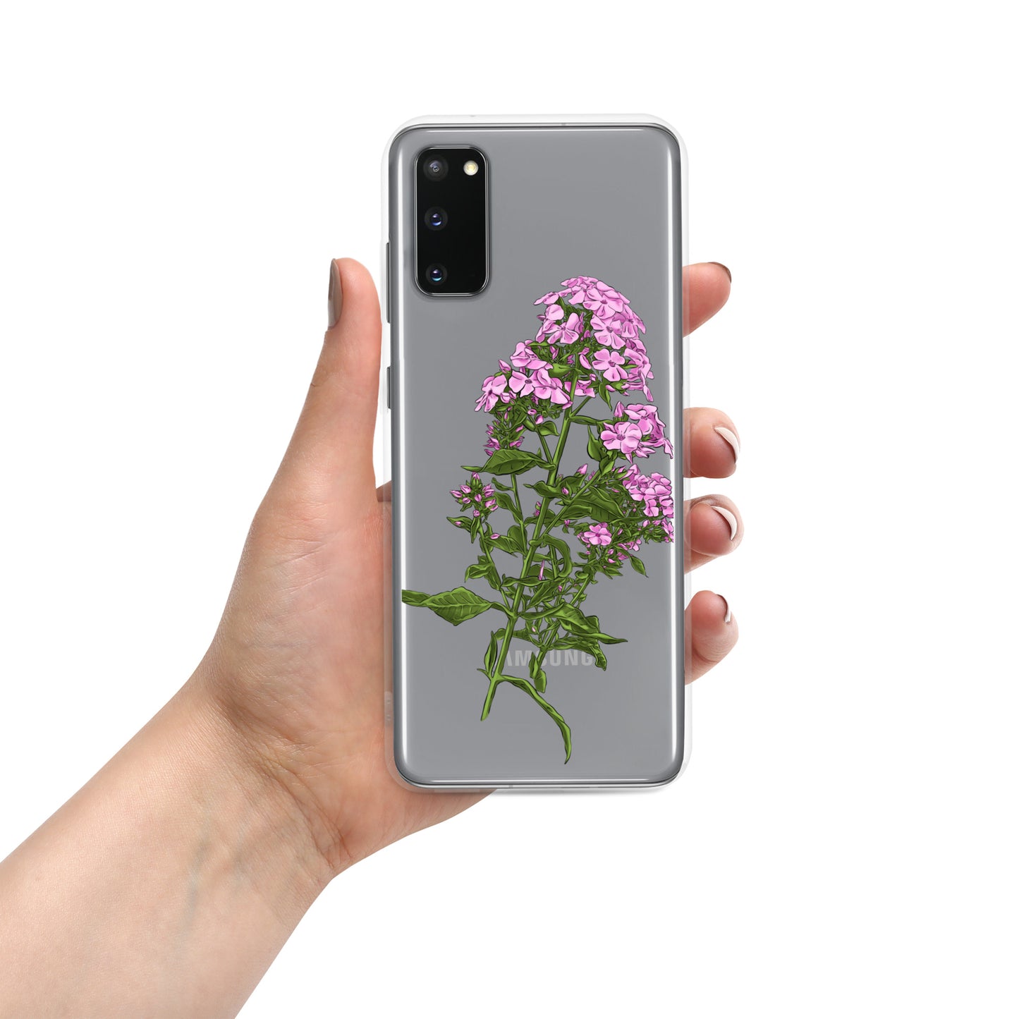 Pink Flower Clear Case for Samsung®