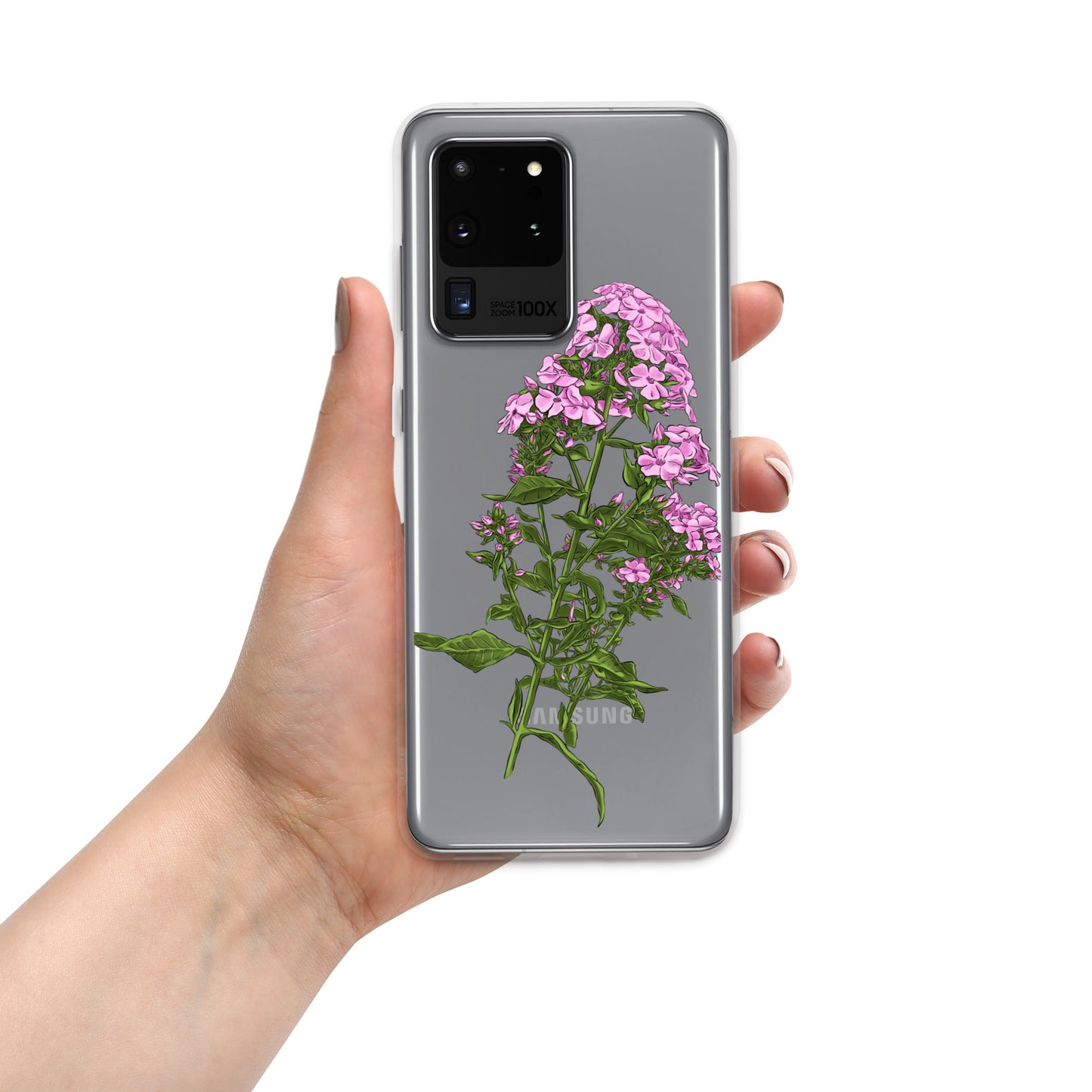 Pink Flower Clear Case for Samsung®