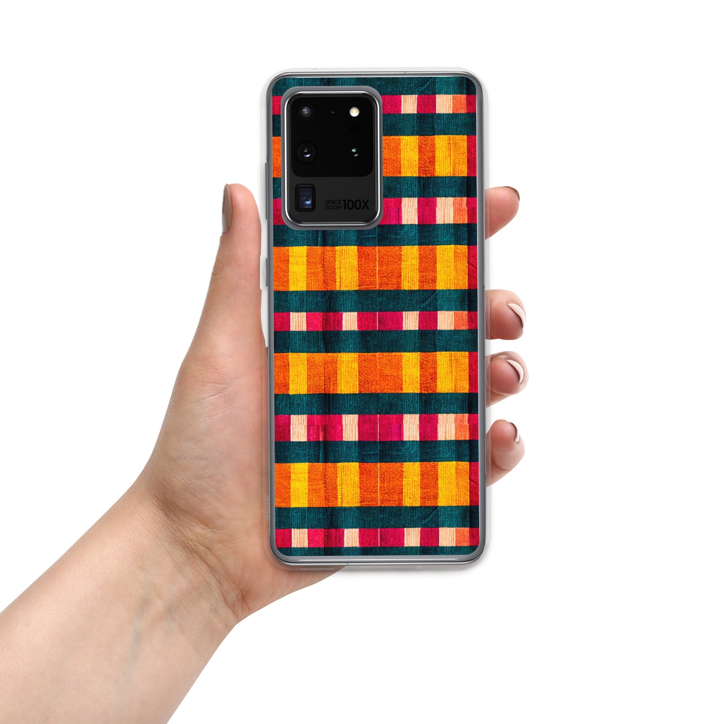 Tropical Fiesta Plaid Clear Case for Samsung®