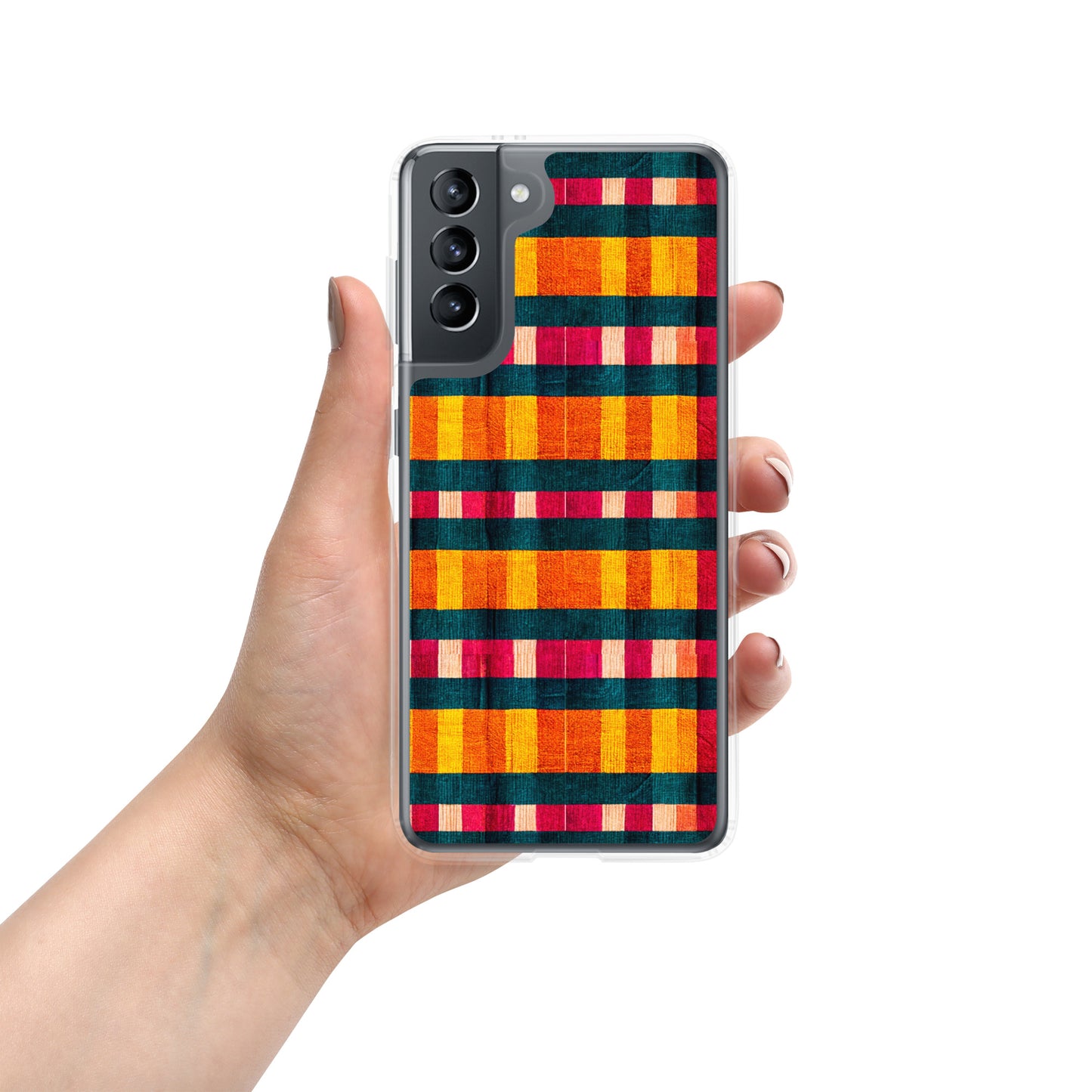 Tropical Fiesta Plaid Clear Case for Samsung®