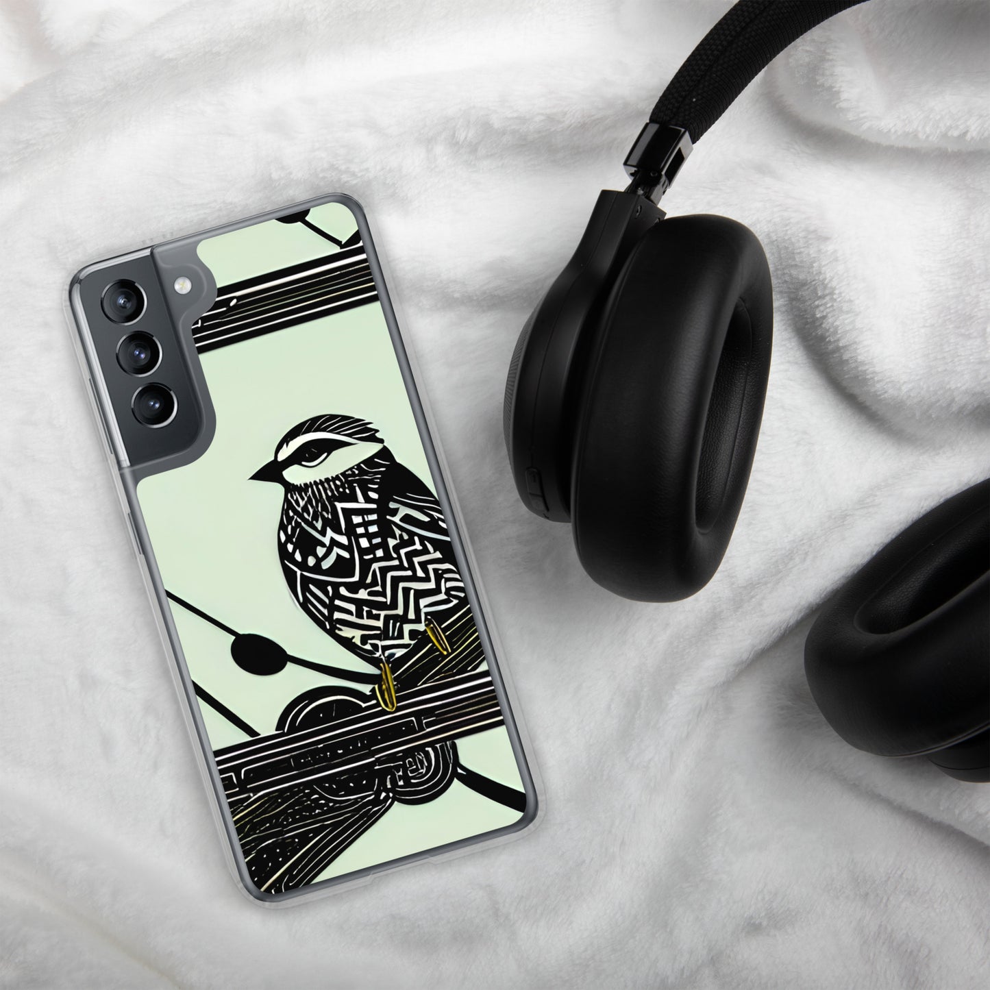 Birdsong on Sea Foam Clear Case for Samsung®