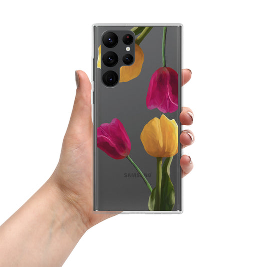 Jermita’s Yellow and Pink Tulips Clear Case for Samsung®