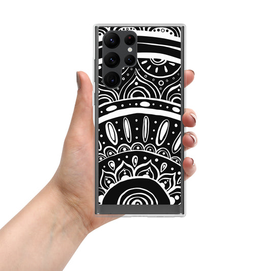 Yin Yang Mandala on Black Clear Case for Samsung®