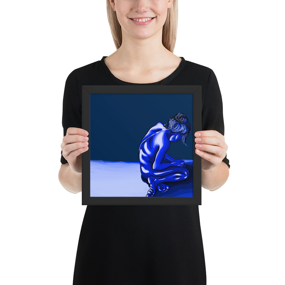 Grief In Blue Framed poster