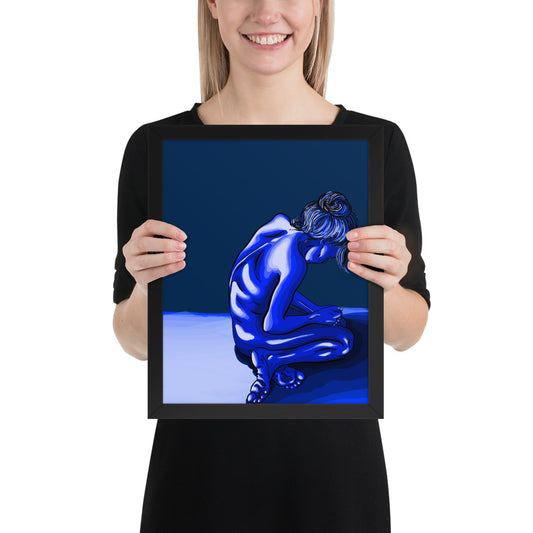 Grief In Blue Framed poster