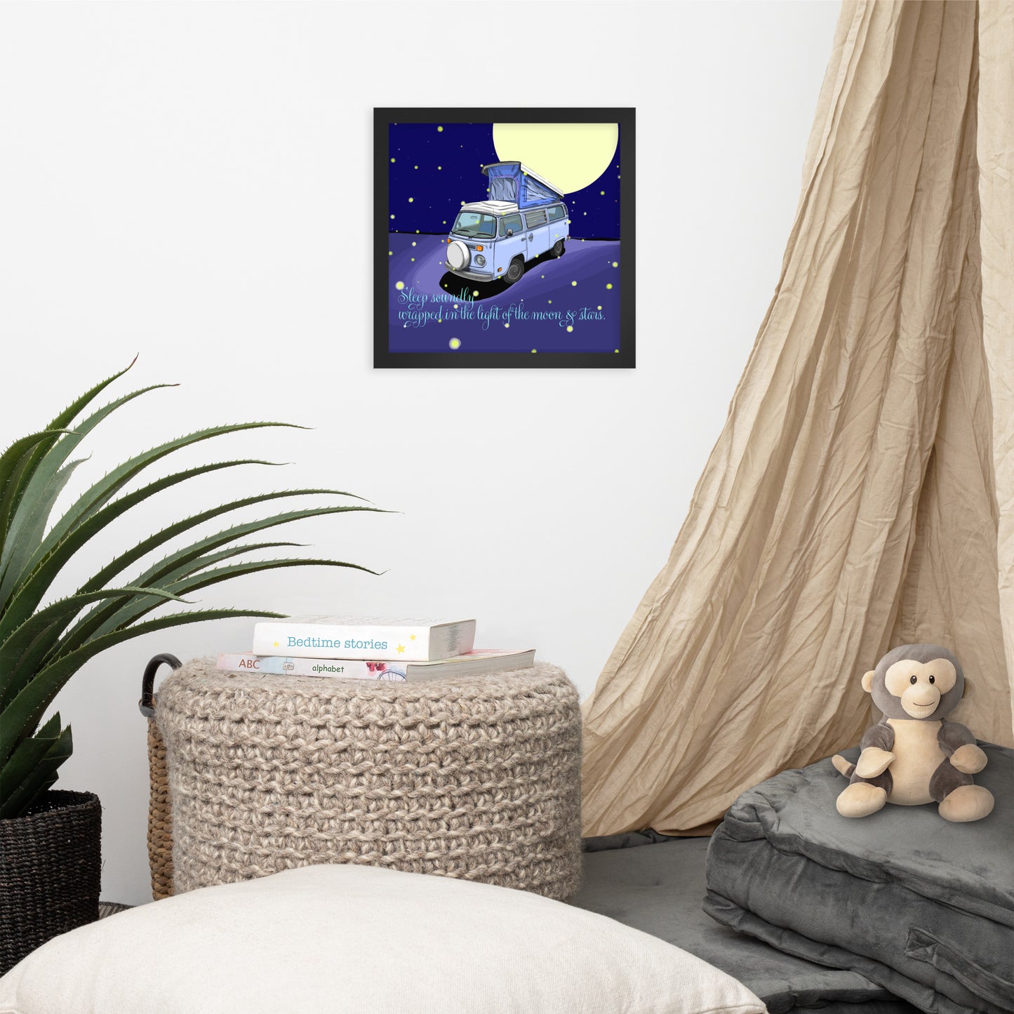 Sleep Soundly In Blue Framed poster