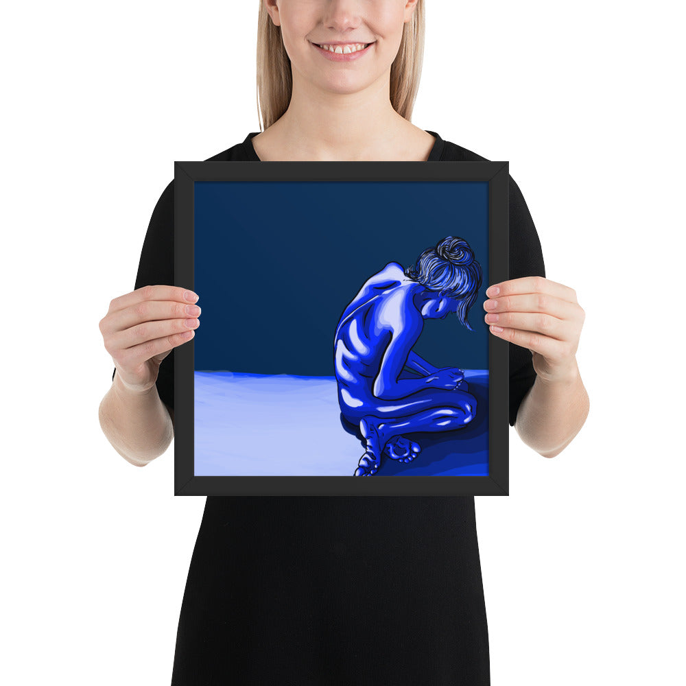 Grief In Blue Framed poster