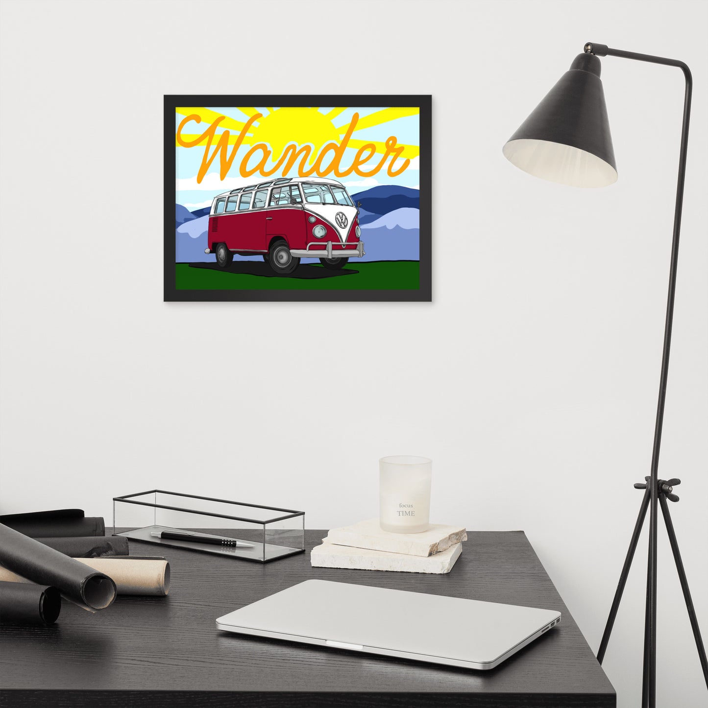 Wander In Red Framed poster