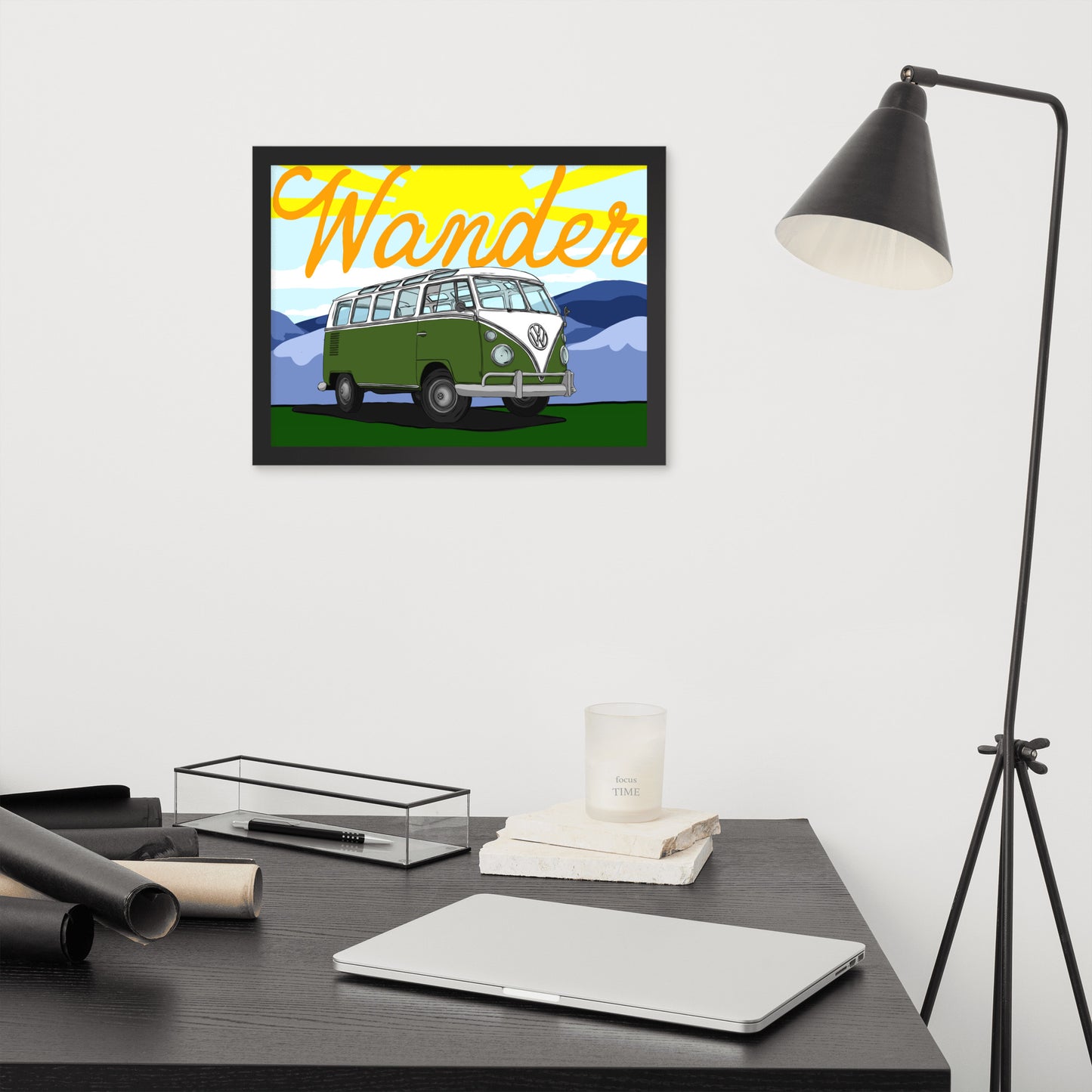 Wander In Green Framed poster