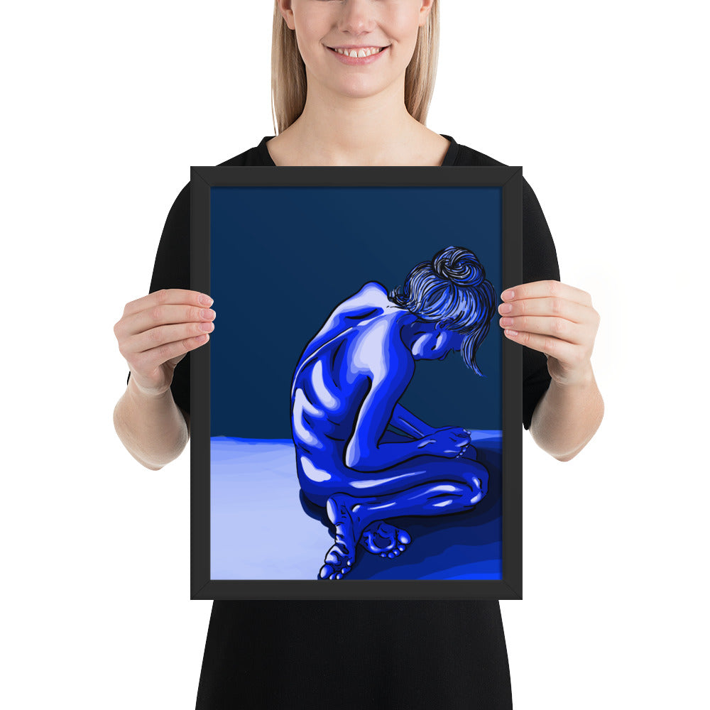 Grief In Blue Framed poster