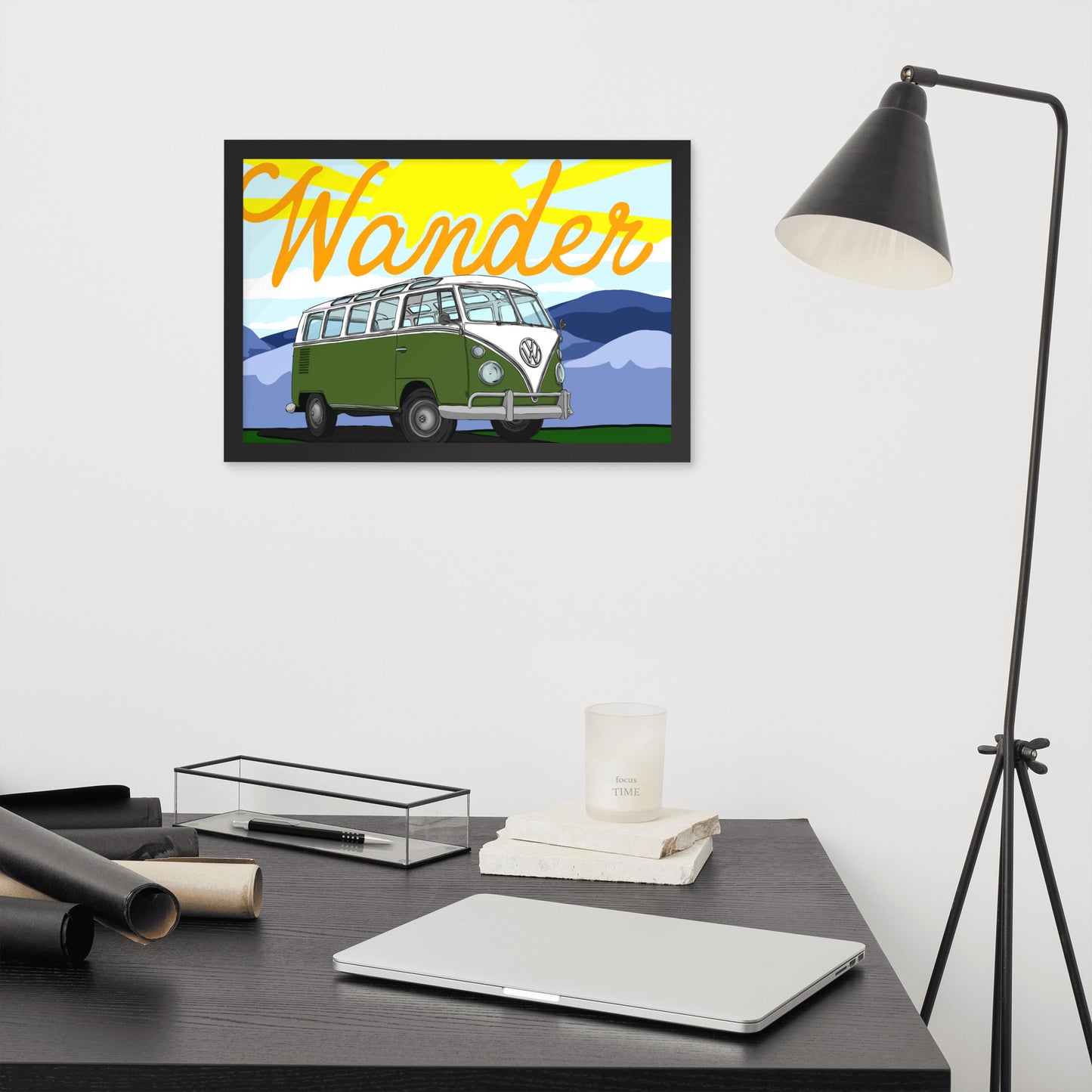 Wander In Green Framed poster