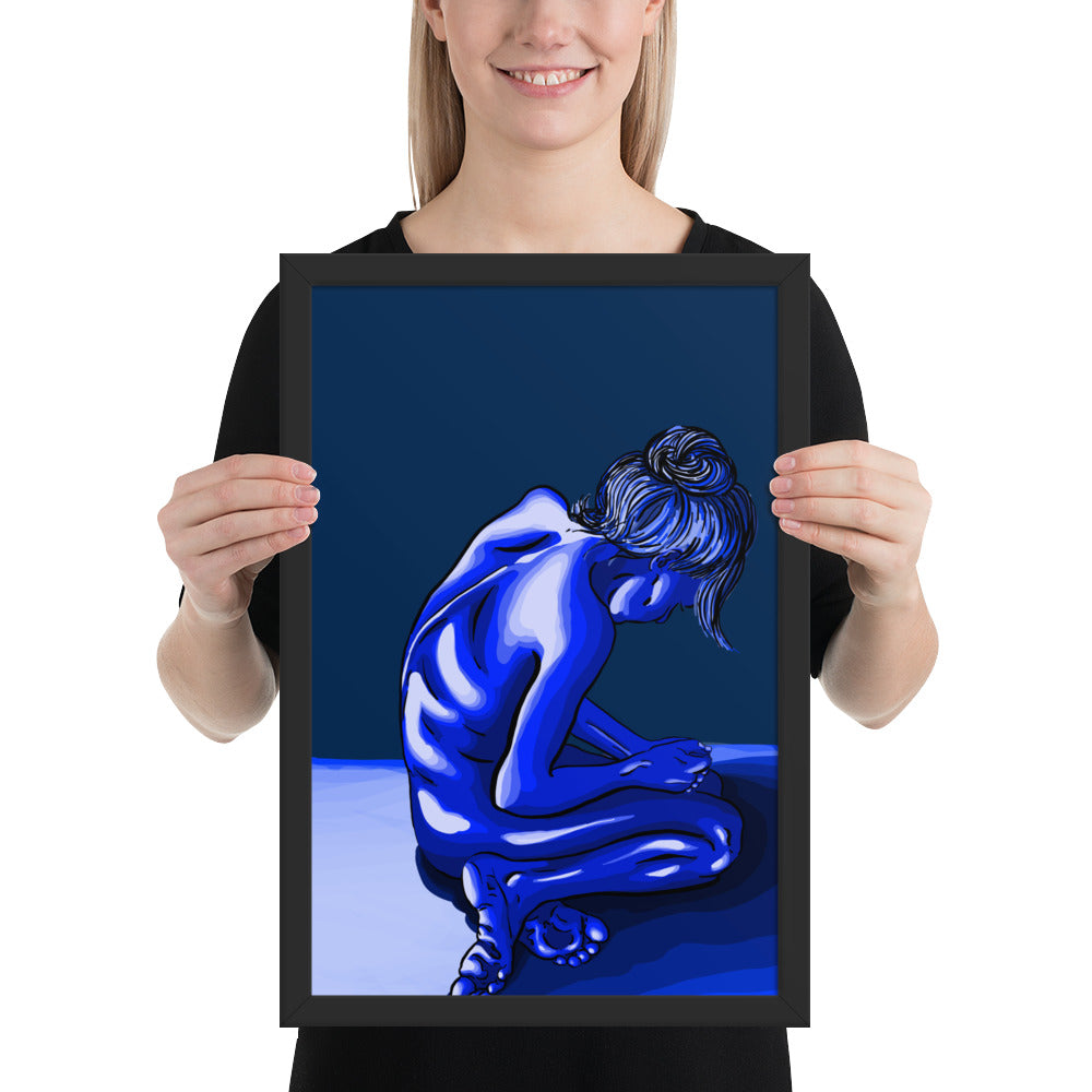 Grief In Blue Framed poster