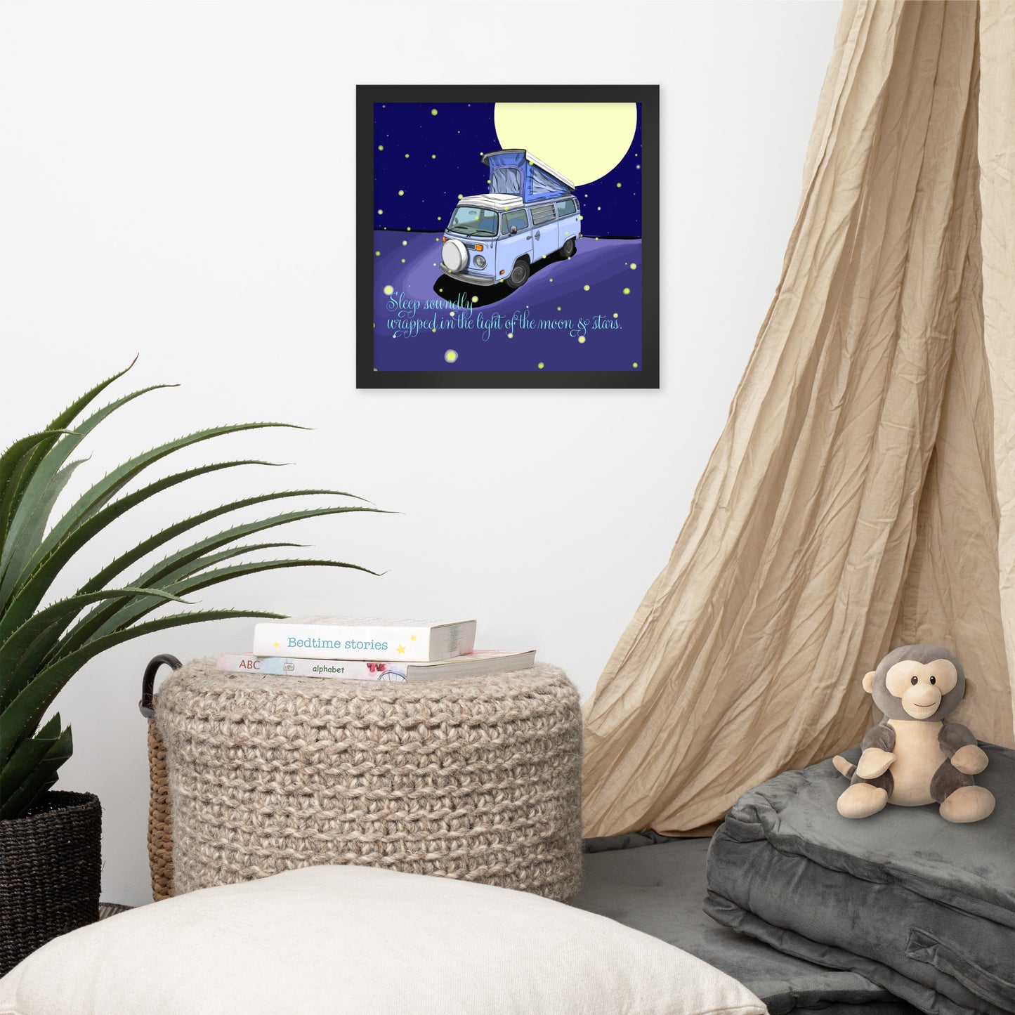 Sleep Soundly In Blue Framed poster