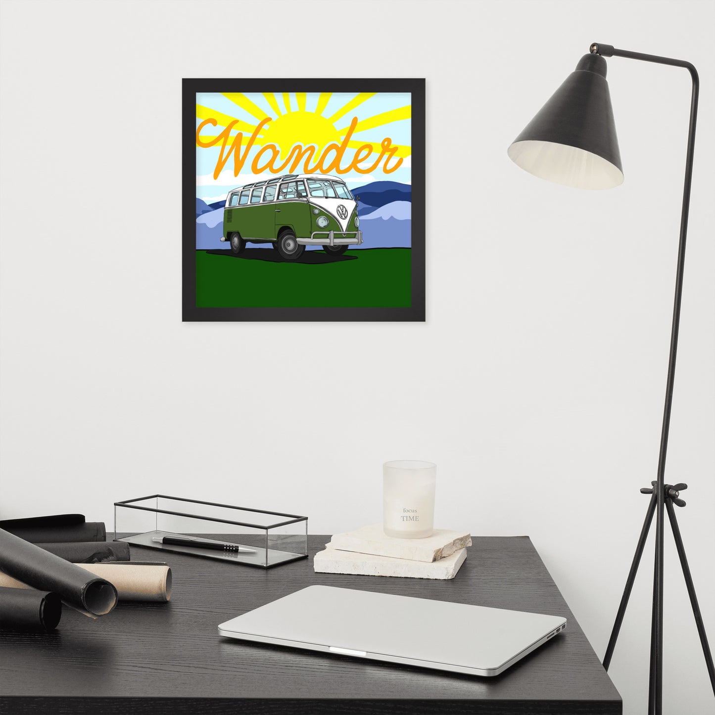 Wander In Green Framed poster