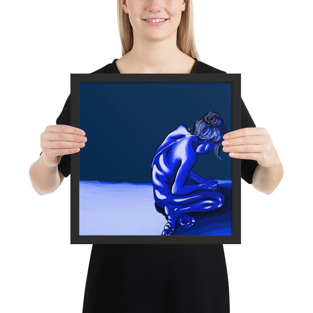 Grief In Blue Framed poster
