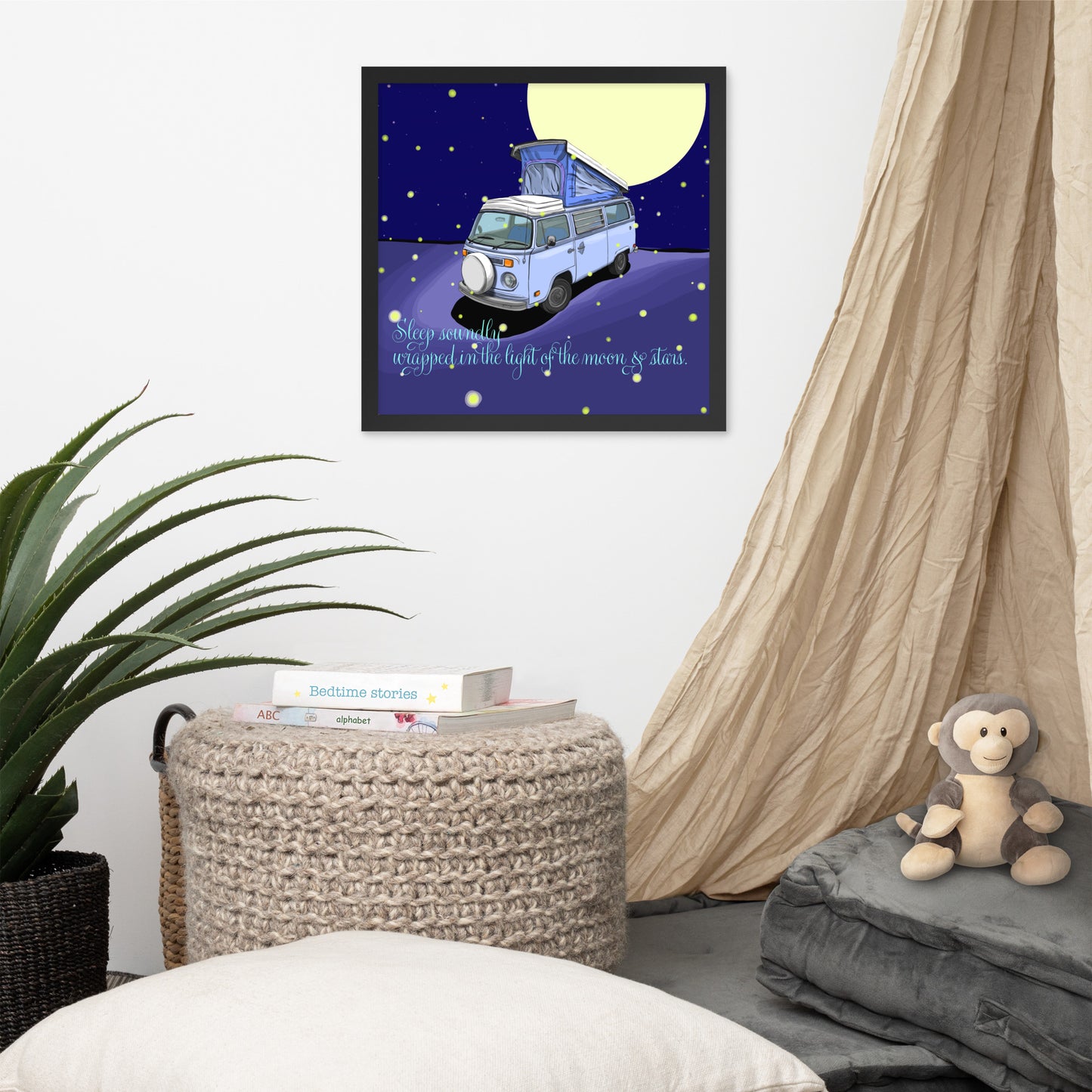 Sleep Soundly In Blue Framed poster