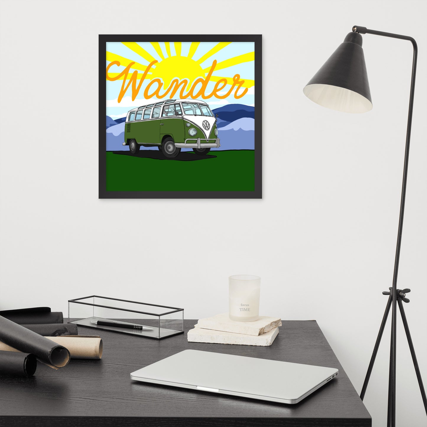 Wander In Green Framed poster