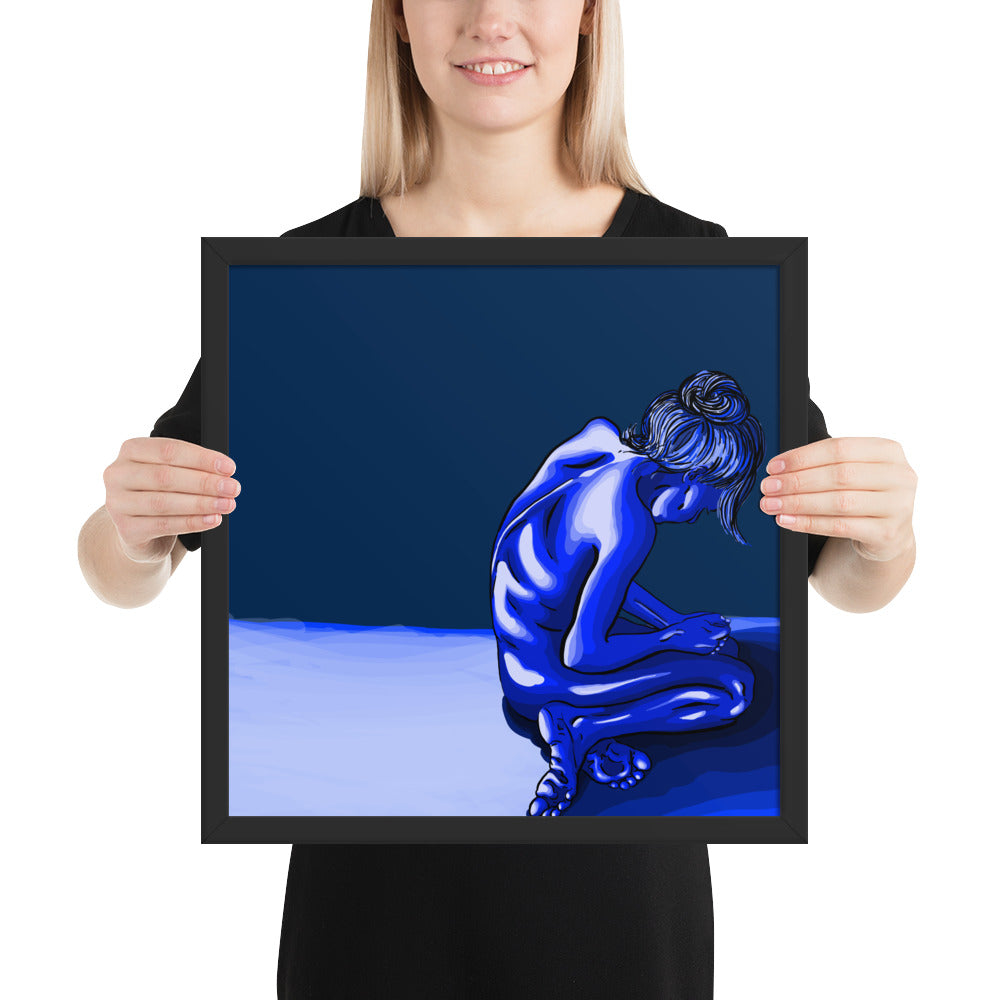 Grief In Blue Framed poster