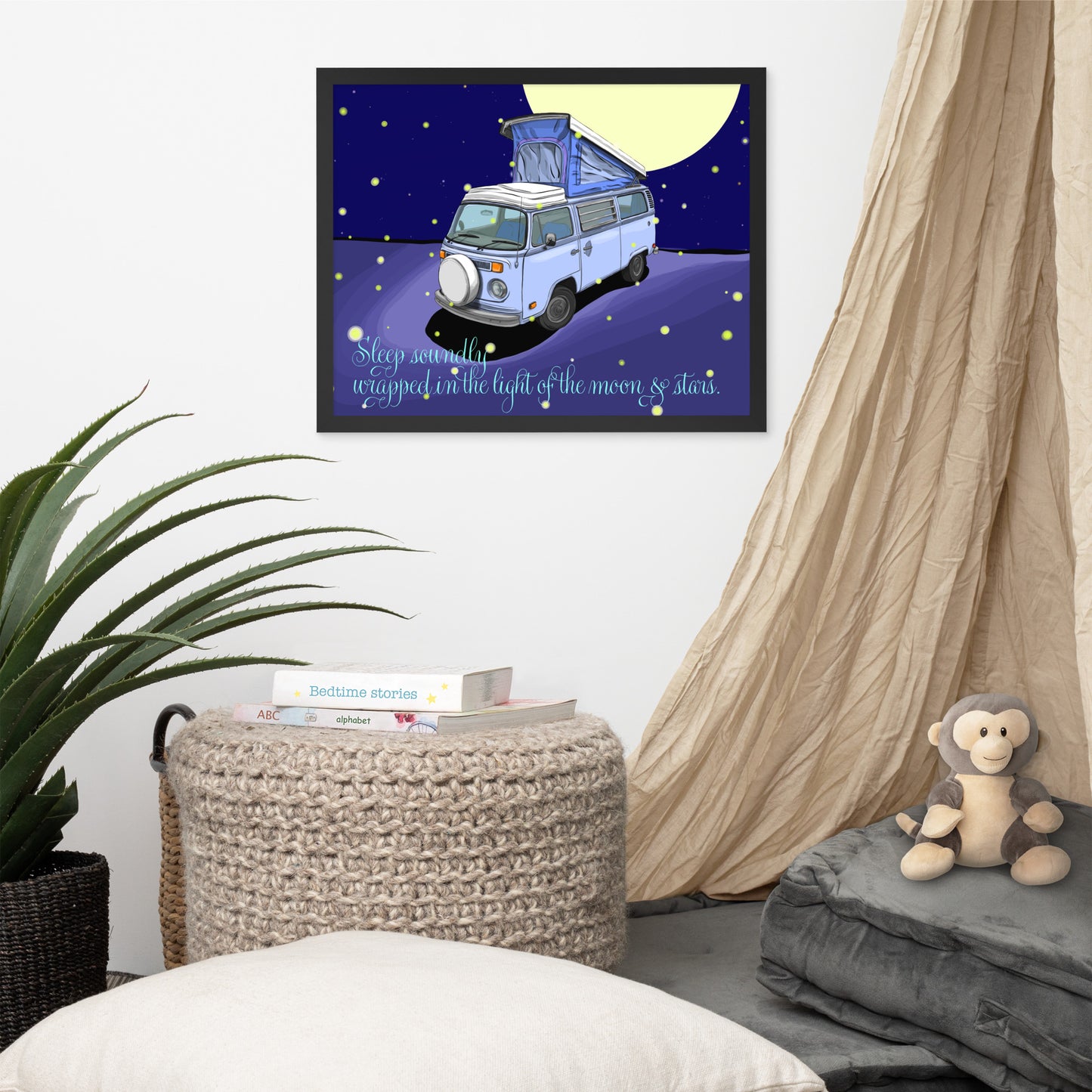 Sleep Soundly In Blue Framed poster