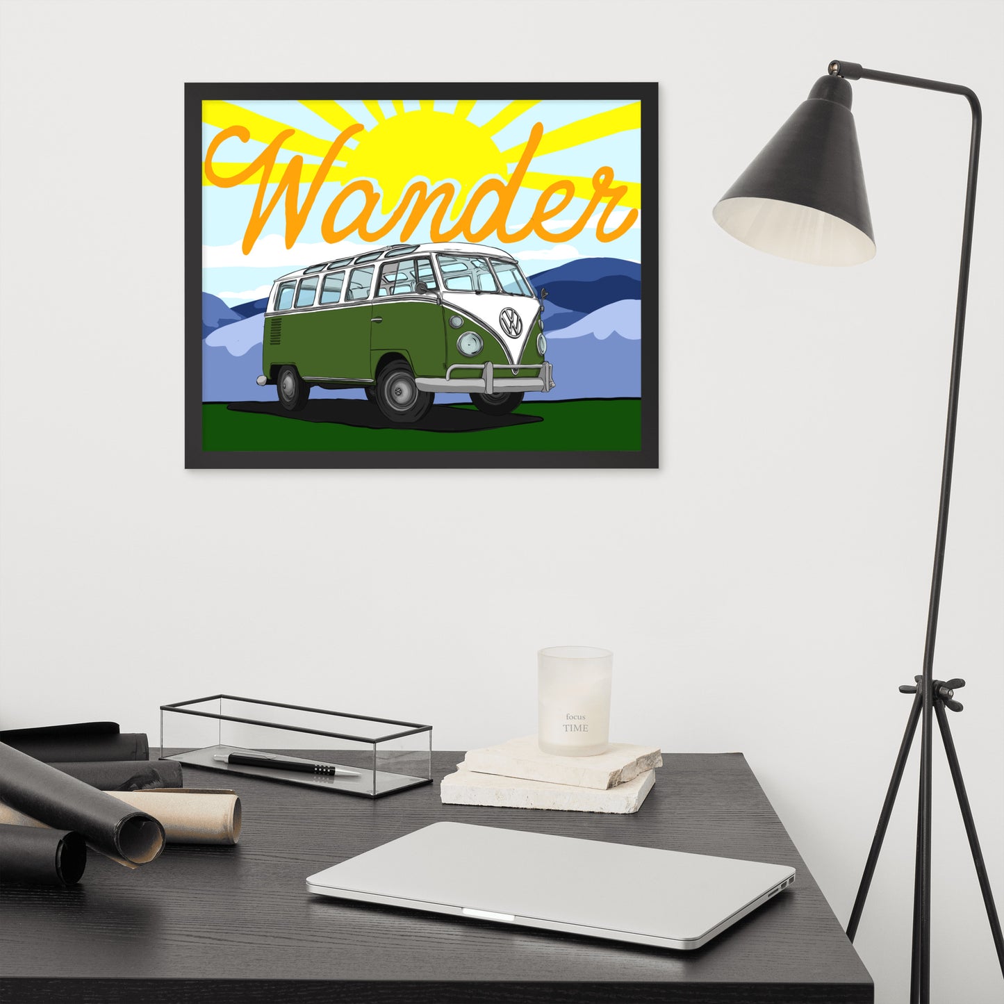 Wander In Green Framed poster