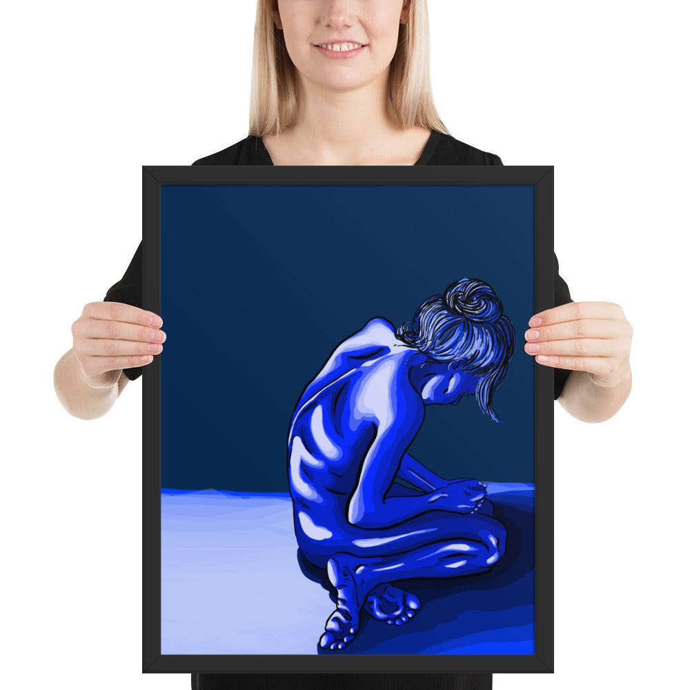 Grief In Blue Framed poster