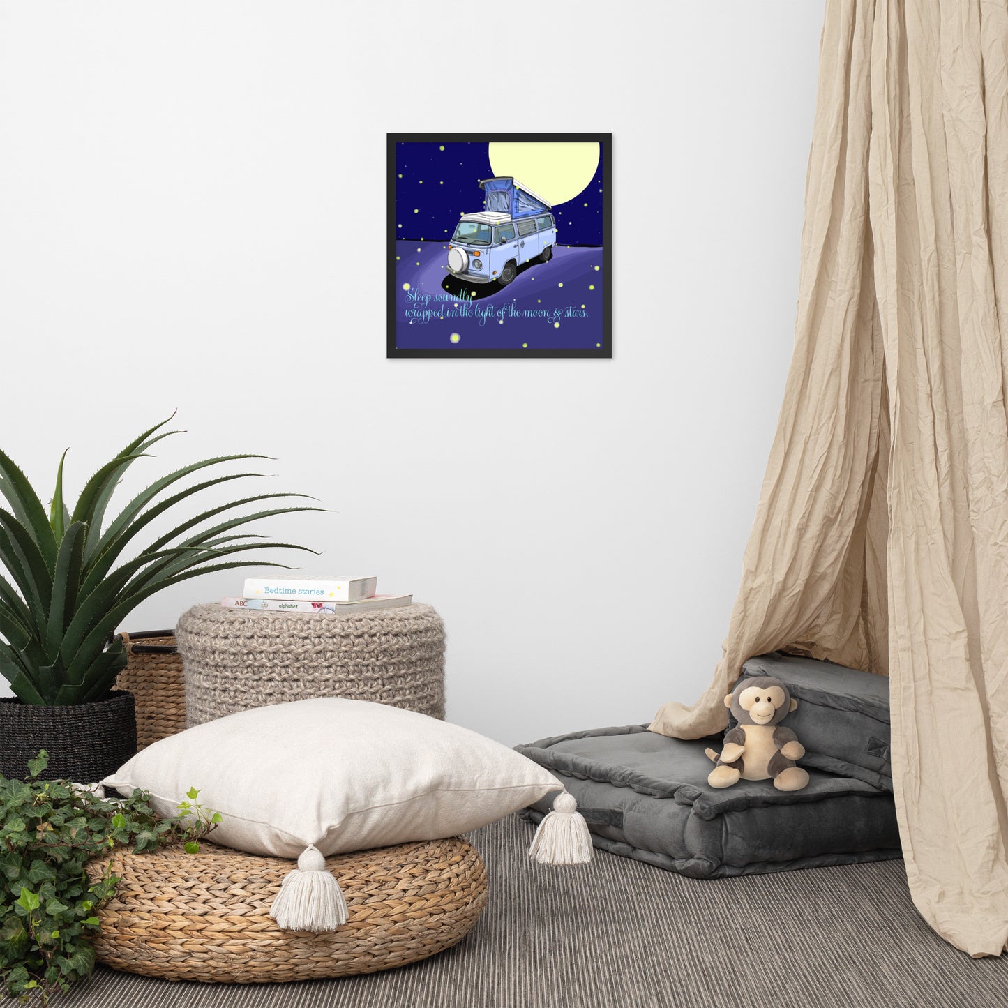 Sleep Soundly In Blue Framed poster