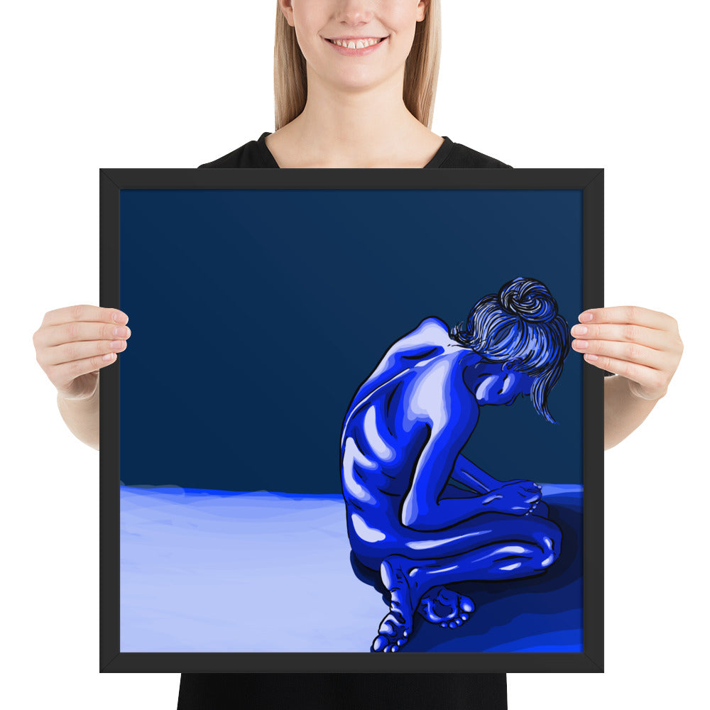 Grief In Blue Framed poster