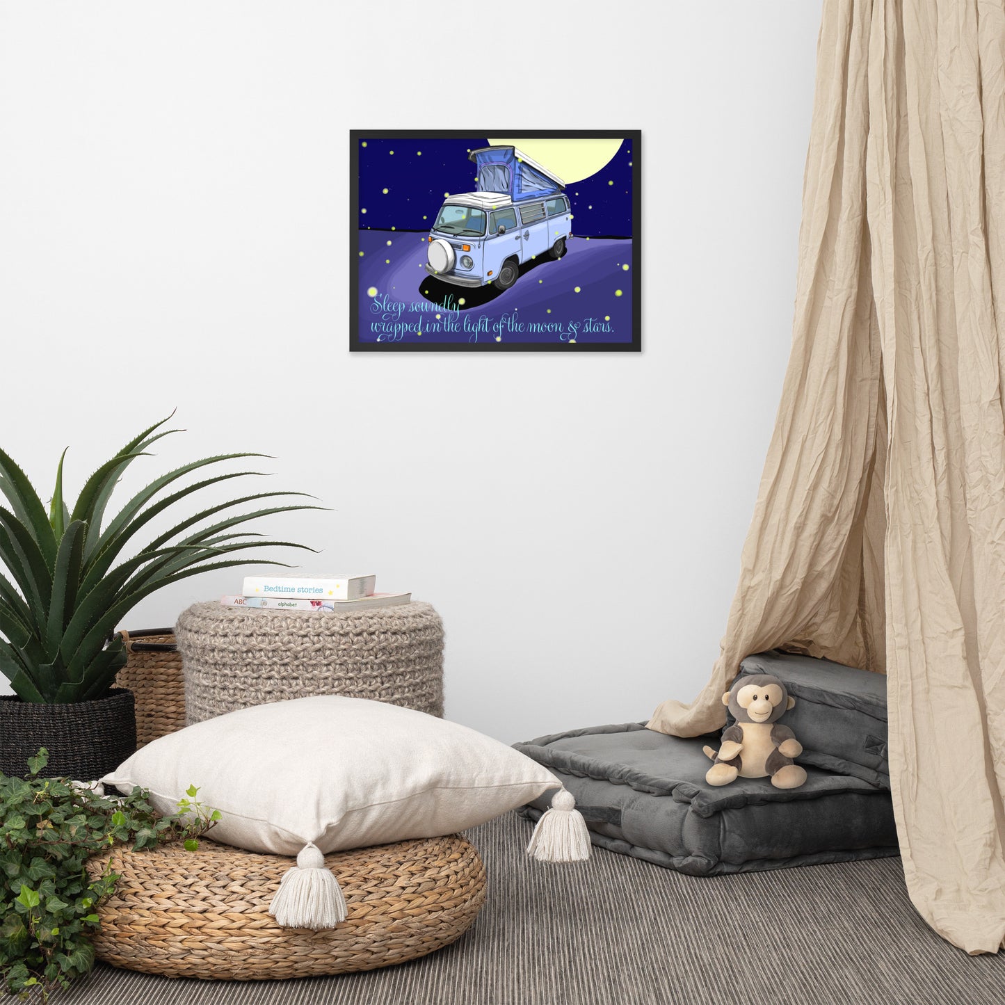 Sleep Soundly In Blue Framed poster