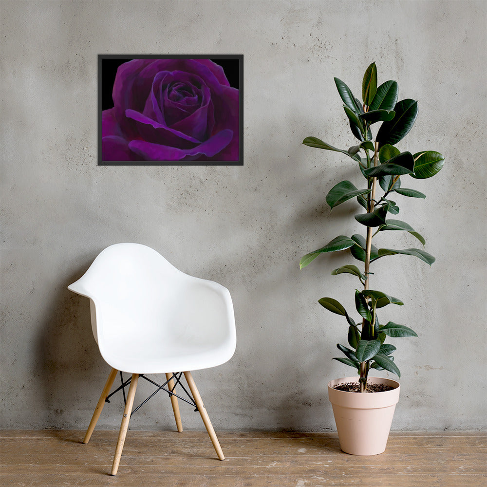 Joey’s Purple Rose Framed poster