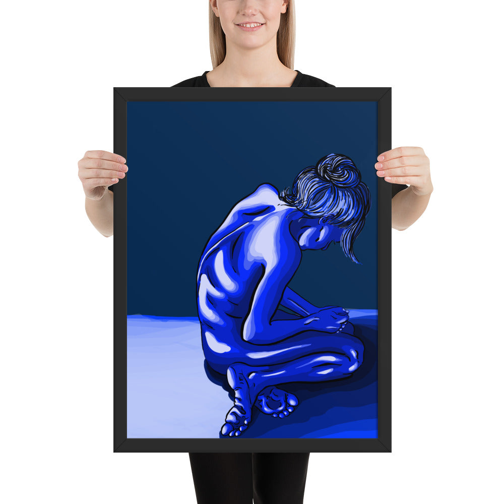 Grief In Blue Framed poster
