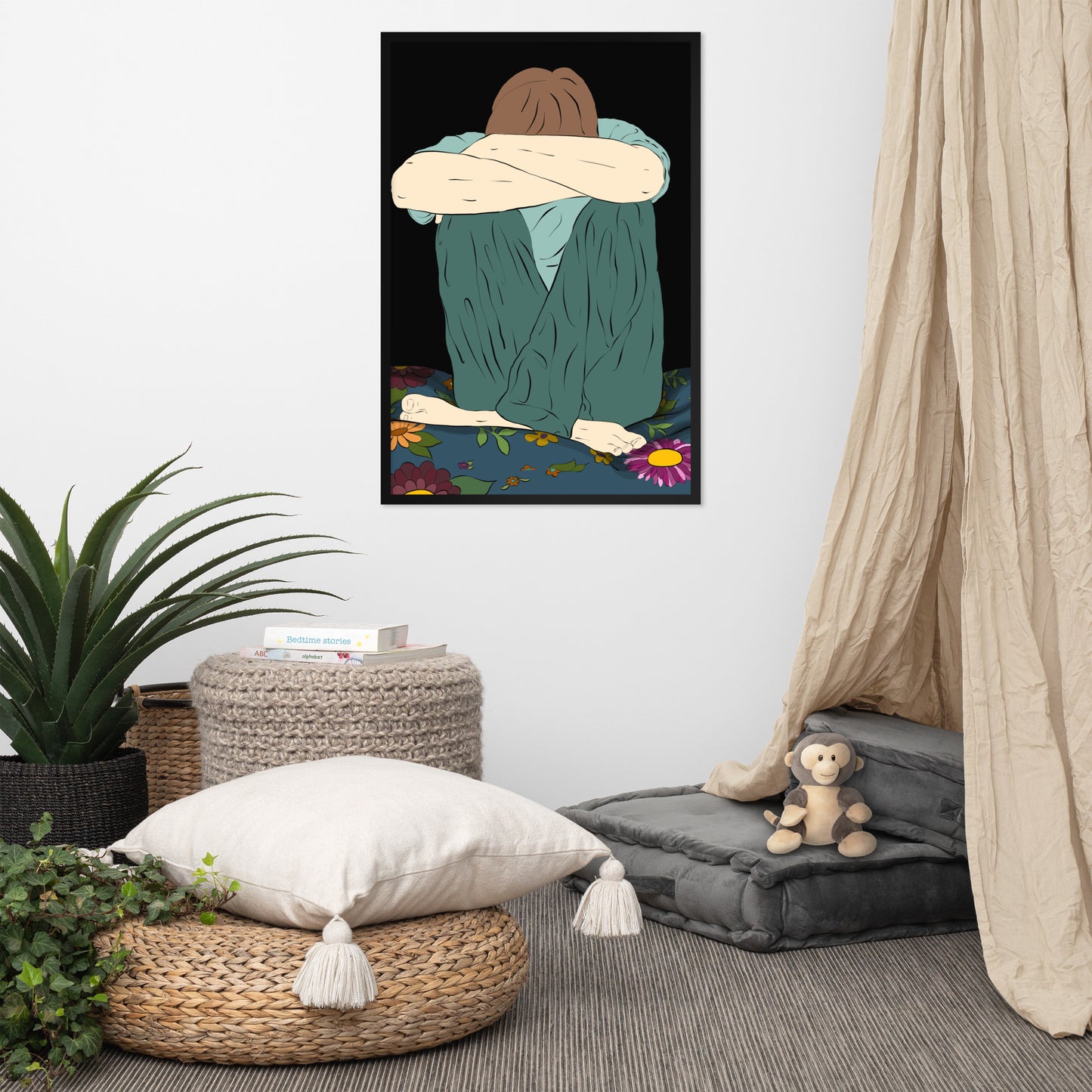 Illness Solitude Framed poster