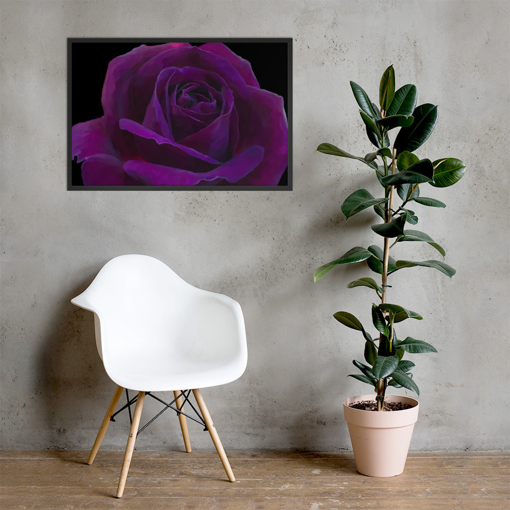 Joey’s Purple Rose Framed poster