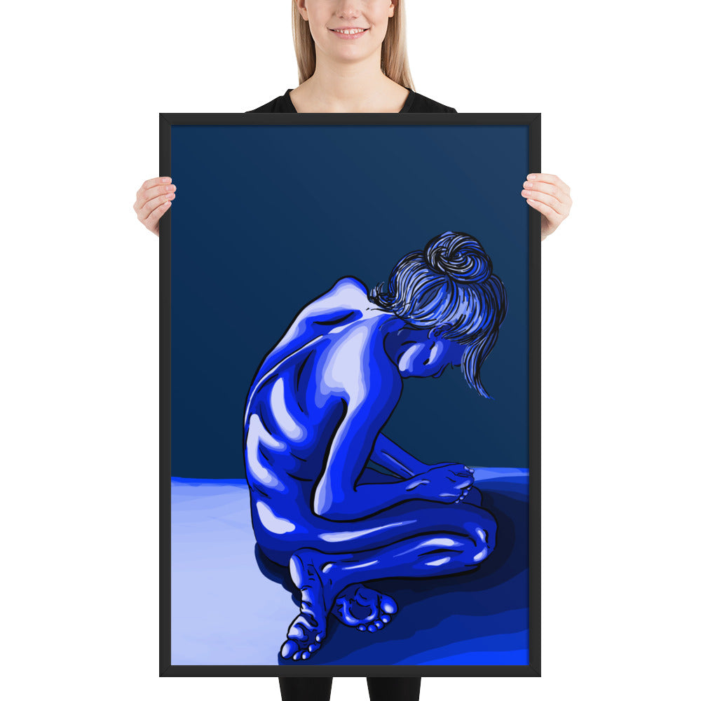 Grief In Blue Framed poster